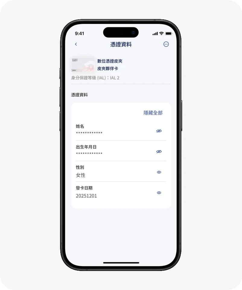 查看數位憑證皮夾功能介紹